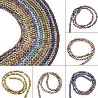 Ikke-magnetiske Hæmatit perler, Ikke-magnetisk hæmatit, forgyldt, du kan DIY, flere farver til valg, 4*4mm, Ca. 104pc'er/Strand, Solgt af Strand