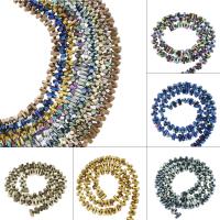 Ikke-magnetiske Hæmatit perler, Ikke-magnetisk hæmatit, forgyldt, du kan DIY, flere farver til valg, 7*3mm, Hole:Ca. 1mm, Ca. 153pc'er/Strand, Solgt af Strand