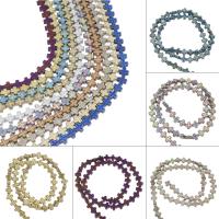 Ikke-magnetiske Hæmatit perler, Ikke-magnetisk hæmatit, Kryds, forgyldt, du kan DIY, flere farver til valg, 6*3mm, Hole:Ca. 1mm, Ca. 65pc'er/Strand, Solgt af Strand