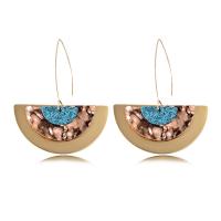 Brass Drop Earring, gold color plated, fashion jewelry & for woman, nickel, lead & cadmium free, 75x53mm, Sold By Pair