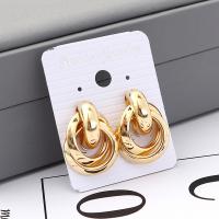 Zinc Alloy Stud Earring stainless steel post pin gold color plated for woman nickel lead & cadmium free 21mm Sold By Pair