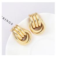Zinc Alloy Stud Earring stainless steel post pin plated for woman nickel lead & cadmium free 31mm Sold By Pair