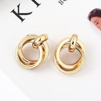 Zinc Alloy Stud Earring stainless steel post pin plated for woman nickel lead & cadmium free 37mm Sold By Pair