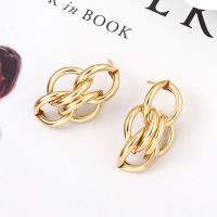 Zinc Alloy Stud Earring stainless steel post pin plated for woman & hollow nickel lead & cadmium free 36mm Sold By Pair