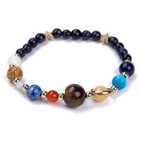 Natural Stone Bracelet, gold color plated, Unisex & anti-fatigue & different styles for choice, nickel, lead & cadmium free, Sold Per Approx 7.49 Inch Strand