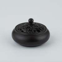 Copper Alloy Incense Burner Carved for home and office & durable black Sold By PC