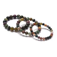 Indian Agate Bracelets, plated, fashion jewelry & Unisex & different size for choice, Sold Per 7.4 Inch Strand