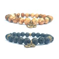 Gemstone Bracelets Natural Stone plated Unisex Length 7.4 Inch 3/Lot Sold By Lot
