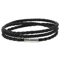 PU Leather Cord Bracelets, fashion jewelry & Unisex, more colors for choice, Sold Per Approx 7.8 Inch Strand