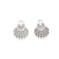 Zinc Alloy Pendants Shell antique silver color plated nickel lead & cadmium free Approx 1.5mm Approx Sold By Bag