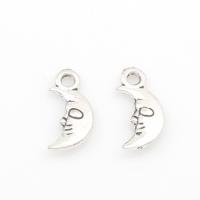 Zinc Alloy Pendants Moon antique silver color plated nickel lead & cadmium free Approx 1mm Approx Sold By Bag