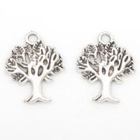 Tibetan Style Pendants, Tree, antique silver color plated, nickel, lead & cadmium free, 21x16x1mm, Hole:Approx 3mm, Approx 100PCs/Bag, Sold By Bag