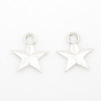 Tibetan Style Star Pendant, antique silver color plated, nickel, lead & cadmium free, 15x17x2mm, Hole:Approx 4mm, Approx 166PCs/Bag, Sold By Bag