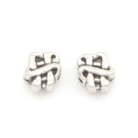 Tibetan Style Jewelry Beads, antique silver color plated, nickel, lead & cadmium free, 8x7x4mm, Hole:Approx 0.5mm, Approx 142PCs/Bag, Sold By Bag
