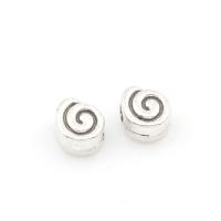 Tibetan Style Jewelry Beads, antique silver color plated, nickel, lead & cadmium free, 10x8x5mm, Hole:Approx 2mm, Approx 76PCs/Bag, Sold By Bag