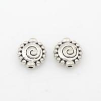 Tibetan Style Jewelry Beads, antique silver color plated, nickel, lead & cadmium free, 11x10x4mm, Hole:Approx 0.5mm, Approx 90PCs/Bag, Sold By Bag