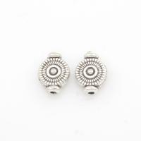 Tibetan Style Jewelry Beads, antique silver color plated, nickel, lead & cadmium free, 10x8x3mm, Hole:Approx 1mm, Approx 166PCs/Bag, Sold By Bag