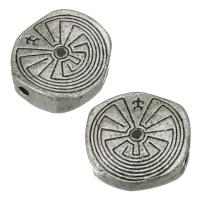 Zinc Alloy Jewelry Beads enamel silver color nickel lead & cadmium free Approx 2mm Sold By Lot