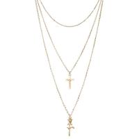 Zinc Alloy Choker Necklace, med 1.96lnch extender kæde, guldfarve belagt, oval kæde & for kvinde, nikkel, bly & cadmium fri, 32mm, Længde Ca. 11.8 inch, 3Strands/Lot, Solgt af Lot