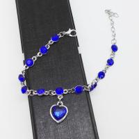 Zinc Alloy Bracelet with Crystal Heart plated for woman & with rhinestone nickel lead & cadmium free Sold Per Approx 7.88 Inch Strand