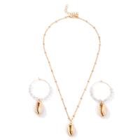 Zinklegierung Schmucksets, Ohrring & Halskette, mit Kunststoff Perlen, verschiedene Stile für Wahl & für Frau, 2SetsSatz/Menge, verkauft von Menge