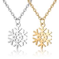 Stainless Steel Jewelry Necklace, Snowflake, plated, fashion jewelry & for woman & hollow, more colors for choice, 11.70x15.40mm, Length:Approx 17.7 Inch, 5Strands/Lot, Sold By Lot