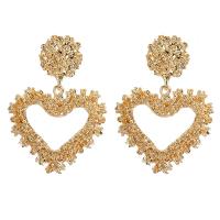 Zinc Alloy Drop Earrings Heart plated for woman nickel lead & cadmium free Sold By Lot