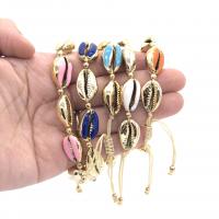Bracelet bijoux coquillage, coquille, avec corde de coton, coquille, Réglable & bijoux de mode & unisexe, plus de couleurs à choisir, Vendu par PC