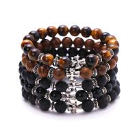 Tibetan Style Bracelet, with Gemstone, plated, different materials for choice & Unisex, nickel, lead & cadmium free, Length:7.2 Inch, 5Strands/Lot, Sold By Lot