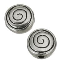 Tibetan Style Jewelry Beads, enamel, silver color, nickel, lead & cadmium free, 8x4mm, Hole:Approx 1.5mm, 50PCs/Lot, Sold By Lot