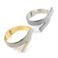Zinc Alloy Cuff Bangle plated for woman & frosted nickel lead & cadmium free Inner Approx 56mm Sold By PC