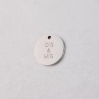Stainless Steel Pendants Flat Round DIY nickel lead & cadmium free 15mm Approx 1.5mm Sold By Lot