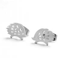 Zinc Alloy Stud Earring Hedgehog plated for woman nickel lead & cadmium free Sold By Pair