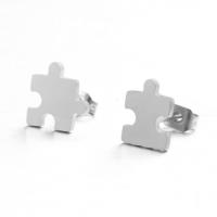 Zinc Alloy Asymmetric Stud Earrings plated for woman nickel lead & cadmium free Sold By Pair