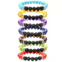 Lava Bracelet with Gemstone Unisex 8mm Sold Per Approx 7.5 Inch Strand