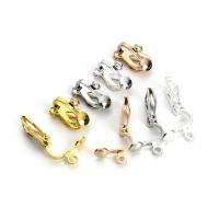 Brass Clip On Earring Finding, plated, DIY, more colors for choice, 10x12mm, 50PCs/Bag, Sold By Bag