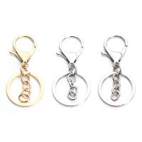 Zinc Alloy Key Clasp Setting with Iron plated DIY nickel lead & cadmium free 30mm Sold By Bag