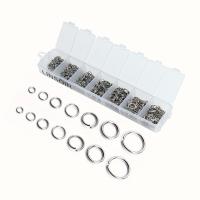 Stainless Steel Open ring, ROSTFRITT STÅL, plated, mode smycken & DIY, silver, 770PC/Box, Säljs av Box