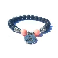 Tibetan Style Bracelet, with ​Amazonite​ & Lava, plated, Unisex & different styles for choice, nickel, lead & cadmium free, Sold Per 7.2 Inch Strand
