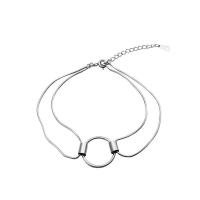 925 Sterling Silver Bracelet with 1.37lnch extender chain Donut silver color plated snake chain & for woman 15.50mm Length Approx 6.6 Inch Sold By Lot