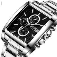 Hommes montre-bracelet, acier inoxydable, avec verre & silicone, acier inoxydable fermoir bande de montre, Placage, Résistant à l’eau de vie & styles différents pour le choix & pour homme, 42x12mm, Longueur:Environ 7.8 pouce, Vendu par PC