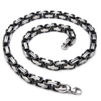 Titanium Steel Necklace, fashion jewelry & for man, more colors for choice, 8mm, Sold By PC