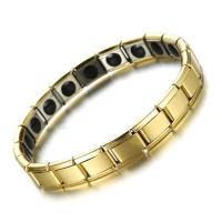 Stainless Steel Jewelry Bracelet, with Germanium, fashion jewelry & Unisex, more colors for choice, 9mm, Sold By PC