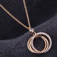 Brass Necklace, with Cubic Zirconia, plated, for woman, more colors for choice, nickel, lead & cadmium free, 420*25*18mm, Sold By Strand