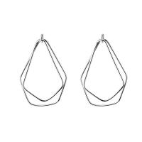 925 Sterling Silver Drop Earring Geometrical Pattern platinum plated fashion jewelry & for woman 0c Sold By Pair