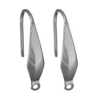 Stainless Steel Hook Earwire with loop original color 0.75mm Approx 1.5mm Sold By Lot