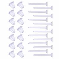Plastic Earring Stud Component, DIY & different size for choice, 100Sets/Bag, Sold By Bag