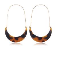 Zinc Alloy Drop Earrings with Acetate gold color plated for woman mixed colors nickel lead & cadmium free Sold By Lot