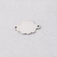 Stainless Steel Connector, Cloud, DIY & 1/1 loop, original color, nickel, lead & cadmium free, 11*20mm, Hole:Approx 1.3mm, 10PCs/Lot, Sold By Lot