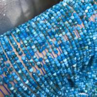 Apatites Beads, Round, polished, DIY & faceted, blue, 2x3mm, Approx 126PCs/Strand, Sold Per Approx 15 Inch Strand